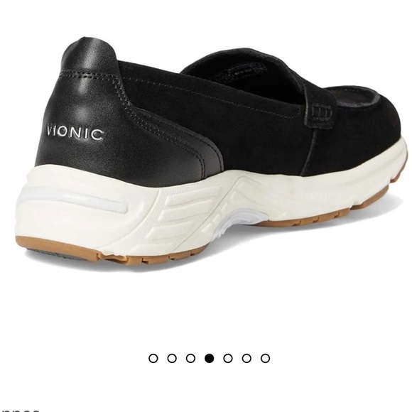 Vionic 23Walk Black Leather Orthotic Walking Arch Support Comfort Loafer New - Picture 9 of 15